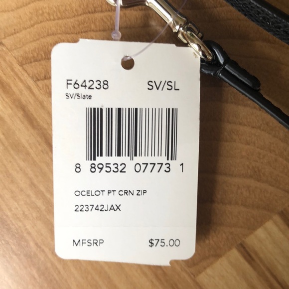 Coach Blue Leopard Wristlet - Picture 7 of 8